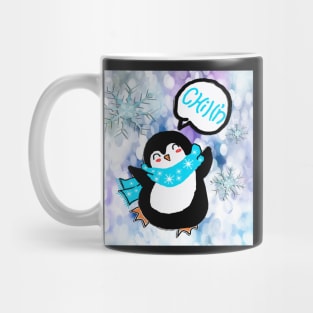 Funny Penguin Dancing Chill’N Gift Snowflake Cute Winter Gifts Mug